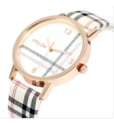 RELOJ DE DAMA A CUADROS