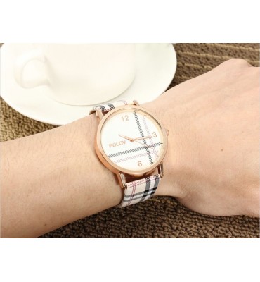 RELOJ DE DAMA A CUADROS